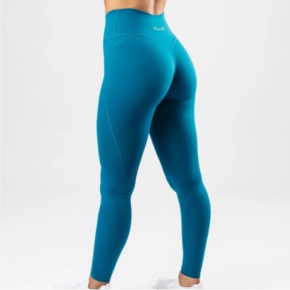 ALPHALETE Surface Path Atheleisure Defining Waist Workout Running Leggings - Picture 4 of 10